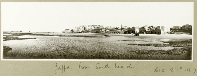 Jaffa depuis la plage sud, 2 décembre 1917